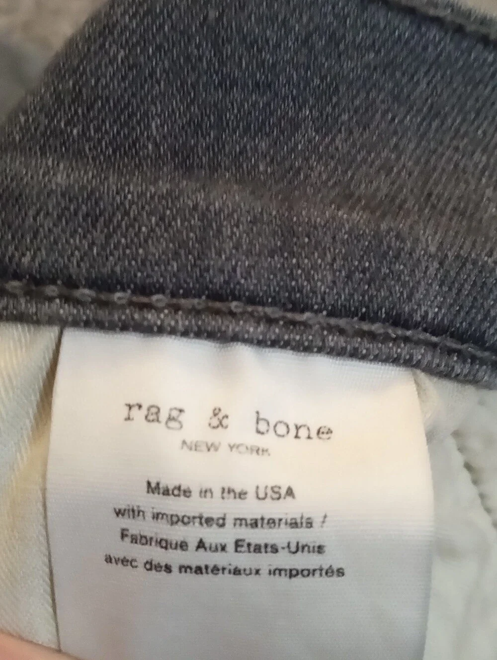Anthropologie Rag & Bone Fit 1 Extra Slim Jean Skinny Grey Size 32 - Picture 9 of 10